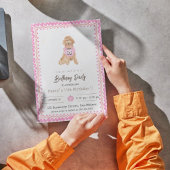 Rosa Halloween-Party Einladung Hund halloween