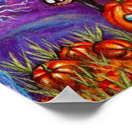 Rosa Halloween-Poster Poster (Ecke)