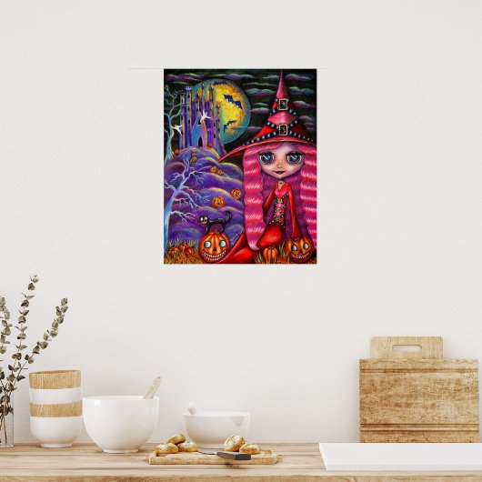 Rosa Halloween-Poster Poster (Küche)