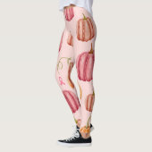 Rosa Halloween-Rosa Brustkrebs Schleife Leggings (Links)