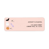 Rosa Halloween-Rücksendeadresse (Vorne)