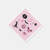 Rosa Halloween Serviette (Ecke)