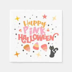 Rosa Halloween Serviette