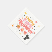 Rosa Halloween Serviette (Ecke)