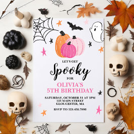 Rosa Halloween Spooktacular Girl Geburtstag Invita Einladung