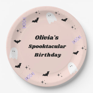 Rosa Halloween Spooktacular Pappteller