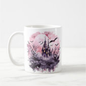 Rosa Halloween Tasse Niedliche Spookie, Spuk Haus (Links)