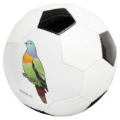 Rosa-halsige Grüntaube-Cartoon Fußball (Dreiviertel)