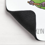 Rosa-halsige Grüntaube-Cartoon Mousepad (Ecke)