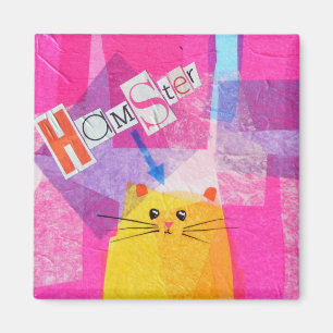 Rosa Hamster-Magnet Magnet