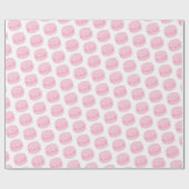 Rosa Hand gezeichnet Geburtstagskuchen bearbeitbar Geschenkpapier (Flach)