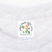 Rosa Handarbeit mit Liebe Personalisiert Etiketten (Befestigt)