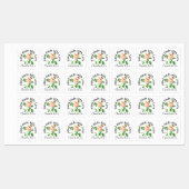 Rosa Handarbeit mit Liebe Personalisiert Etiketten (Blatt)