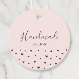 rosa | Handgefertigte Heart-, Handfahrzeug-Packung Geschenkanhänger