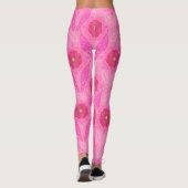 Rosa handgemalte Floral Leggings (Rückseite)