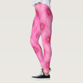 Rosa handgemalte Floral Leggings (Links)