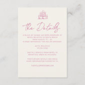 Rosa handgezeichnete Coquette Trendy Romantische H Begleitkarte (Vorderseite)