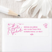 Rosa handgezeichnete Doodle-Abschlussadresse in We (Insitu)