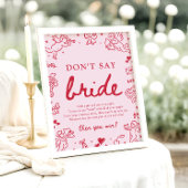 Rosa handgezeichnetes modernes Valentinstag-Schild Poster