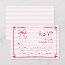 Rosa handgezogener Bogen und kichelförmige Hochzei