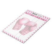 Rosa Handschuhe Brustkrebs-Symptom-Tracker Notizblock (angewinkelt)