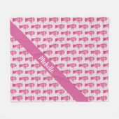 Rosa Handschuhe Personalisiert Fleecedecke (Vorderseite (Horizontal))