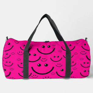 Rosa-Happy-face-Druck Duffle Bag