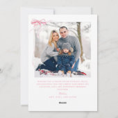 Rosa Happy Holidays Fotokarte Feiertagskarte (Rückseite)