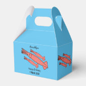 Rosa-Happy-Tintenfisch-Cartoon-Abbildung Geschenkschachtel (Rückseite)