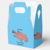 Rosa-Happy-Tintenfisch-Cartoon-Abbildung Geschenkschachtel (Geöffnet)