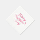 Rosa-Happy-Valentinstag | Napkin Serviette (Ecke)