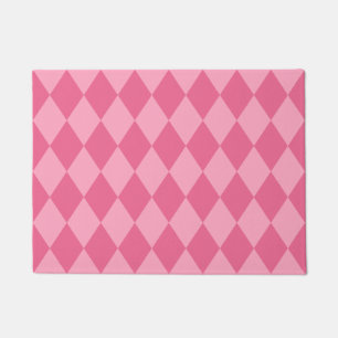 Rosa Harlekin-Diamant-Muster Fußmatte