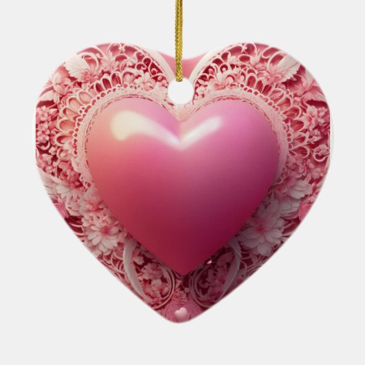 rosa hart keramik ornament (Hinten)