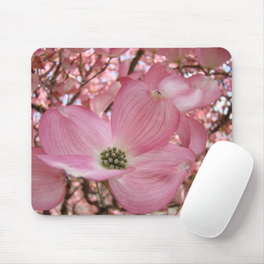 Rosa HARTRIEGEL-BLUMEN-MAUSUNTERLAGEN MOUSEPAD (Mit Mouse)