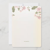 Rosa Hartriegel-Einladung Einladung (Rückseite)