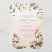 Rosa Hartriegel-Einladung Einladung (Vorne/Hinten)