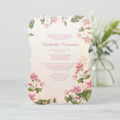 Rosa Hartriegel-Einladung Einladung (Stehend Vorderseite)