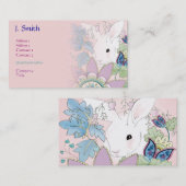 Rosa Häschen-Geschäft/Visitenkarten Visitenkarte (Vorne/Hinten)