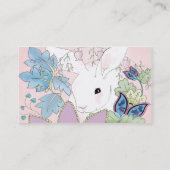 Rosa Häschen-Geschäft/Visitenkarten Visitenkarte (Rückseite)