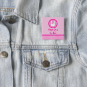 Rosa Häschen "Großmutter, zum Babyparty-Knopf zu Button (Beispiel)