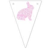 Rosa Häschen ist es eine Mädchen-Babyparty Wimpelkette (Zweite Fahne)