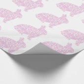 Rosa Häschen-Packpapier Geschenkpapier (Ecke)