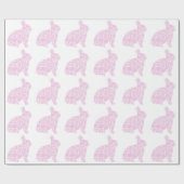 Rosa Häschen-Packpapier Geschenkpapier (Flach)