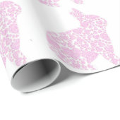 Rosa Häschen-Packpapier Geschenkpapier (Rolleneckpunkt)