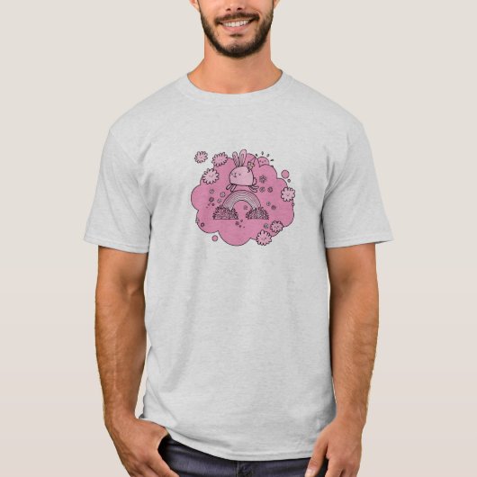 Rosa Häschen-Rosa-Elf-Rosa-Regenbogen-T-Shirt T-Shirt (Vorderseite)