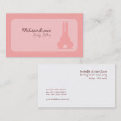 Rosa Häschen Visitenkarte (Vorne/Hinten)