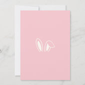 Rosa-Hase, süß siebzehn Brithday Einladung (Rückseite)