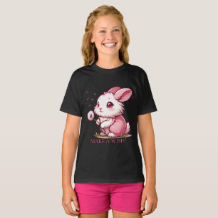 Rosa Hase und Löwenzahnwunsch T-Shirt