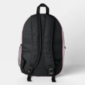 Rosa Hasen Blumen Name Frühling Mädchen Design Bedruckter Rucksack (Rückseite)