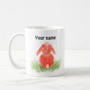 Rosa Hasen hinten Kaffee Tasse